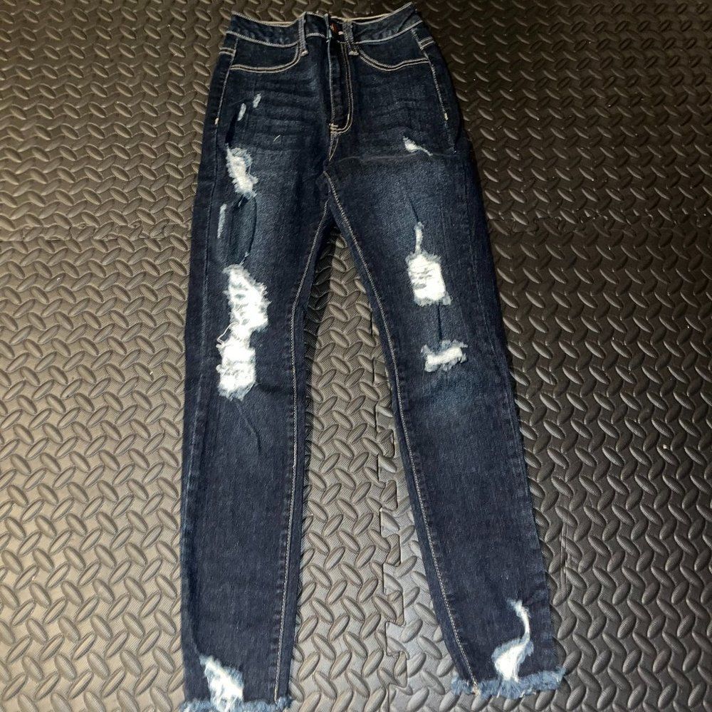 fashion nova distress high rise jeggings size 0